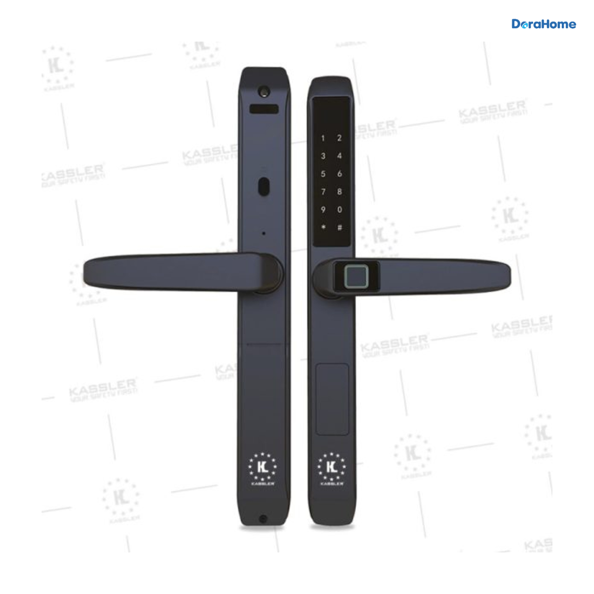 Khóa cửa điện tử cửa nhôm KL 599 TD BLACK-AA